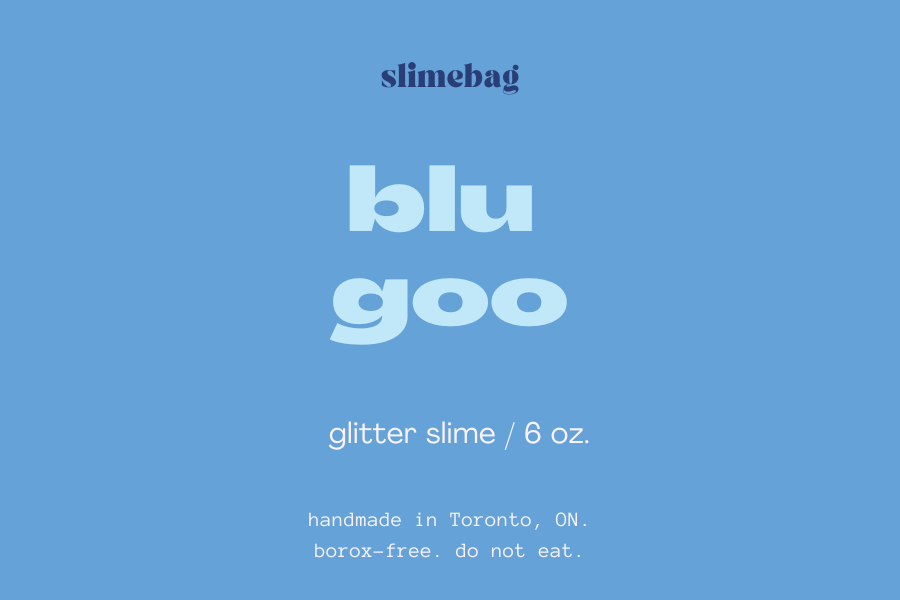 blue goo: blue glitter hand slime