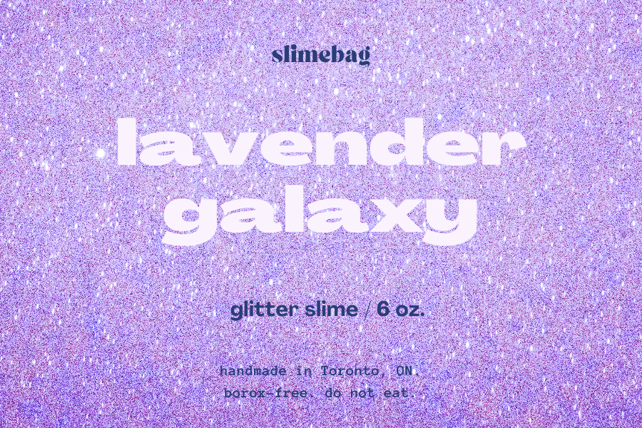 lavender galaxy: purple glitter hand slime