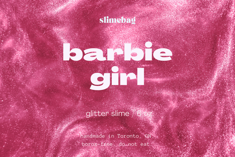 barbie girl: a pink glitter hand slime